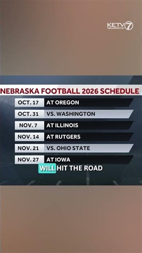 Nebraska football: 2026 Big Ten schedule released
