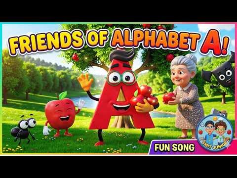 🍎 Alphabet A Song | Letter A Friends | 3D Animated ABC Learning