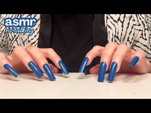 ASMR 🖤 Long Nail Table Tap/Scratching!