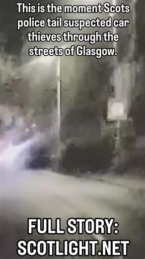 Watch as police officers chase car theft suspects through the streets of Glasgow following a spree of motor thefts. The stolen black Vauxhall Corsa, which had cloned plates, was spotted and tailed on Thursday night, October 22, 2026, before they were arrested. #Glasgow #Springhill #Tollcross #Greenfield #Queenslie