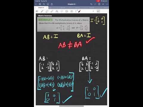 PreCalc 1 (8.4, 8.5) Matrix Inverses & Determinants