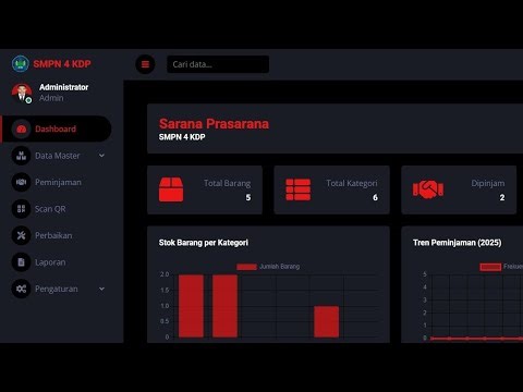 Sistem Informasi Sarpras Sekolah Berbasis Web (Laravel 12 + QR Code) | Source Code Gratis!