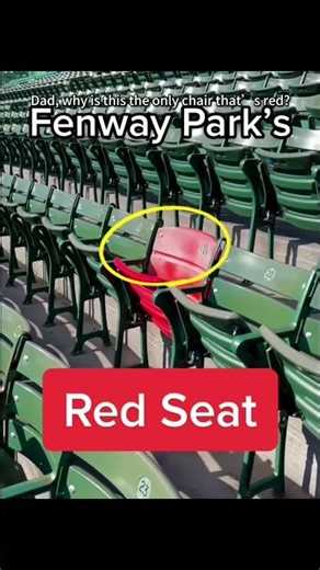 What's the story behind the red seat at Fenway Park? #fenway #redsox #tedwilliams