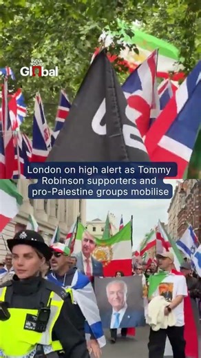 Tommy Robinson Rally In London | Massive Far-Right March Sparks Heavy Police Deployment #london