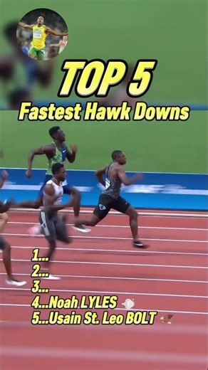 Top 5 Fastest Hawk Down Moments in Sprinting History!