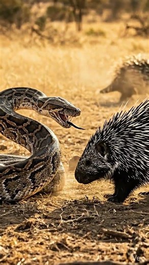 🐍 Python vs Porcupine – Epic Savanna Face-Off in Ultra Realistic 4K