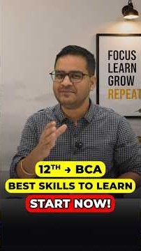 🎯Best Skills to Learn After 12th for BCA Students | BCA Coding, AI & More #bca #skills