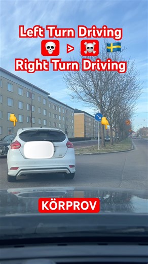 Left turn driving vs right turn driving