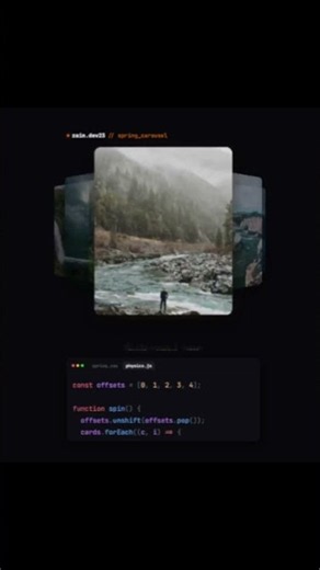 CSS 3D Carousel Animation 🔥 | HTML CSS JavaScript #Shorts