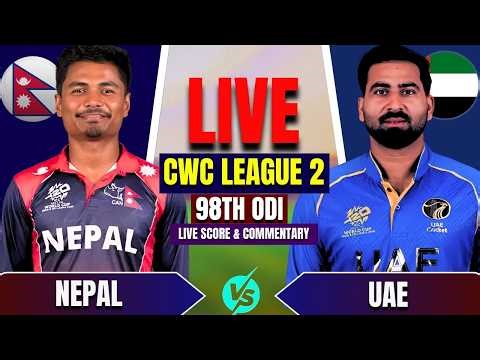 Nepal VS Uae CWC League 2 Match LIve Score & Commentary | Men's CWC League 2 | Nepal Bowling