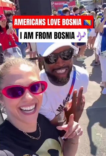 Americans Join Bosnian Fans Dancing 🇧🇦🔥 "I Am From Bosnia" 🎶