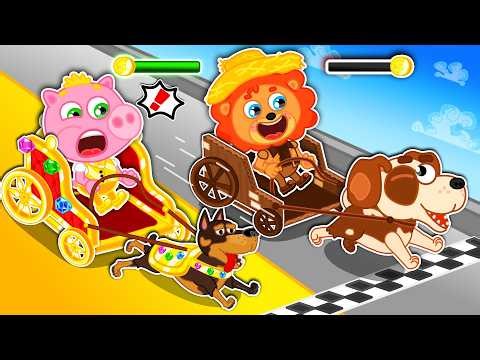 LeonCito | Carrera de trineos tirados por perros | Dibujos animados | Video Para Niños