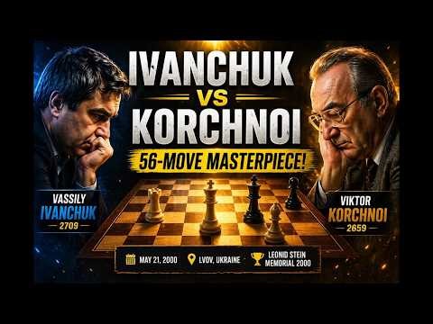 Ivanchuk vs Korchnoi (2000) | 56-Move Strategic Masterpiece | Leonid Stein Memorial
