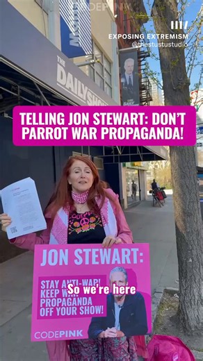 🚨 Code Pink Says Even Jon Stewart Is Too Hawkish After He Mocked IranCode Pink, led by Jodie Evans, wife of Neville Roy Singham, is now targeting @JonStewart for criticizing Iran’s attacks on its regional neighbors.They delivered a petition signed by nearly 3,000 activists accusing Stewart of spreading “wartime propaganda” and “imperialist rhetoric” after he mocked Iran as an irrational actor.They even say Stewart is failing to “educate his audience.”So now even Jon Stewart, a longtime anti-war