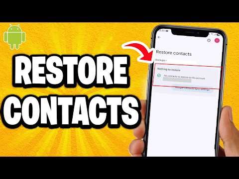 How to Restore Contacts on your Android Phone (Google Services)