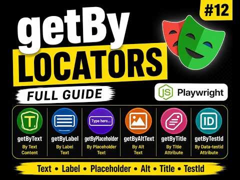 Playwright getBy Locators Explained | getByText, getByLabel, getByTestId & More