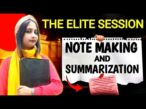 Note Making and Summarization || Class 11 & 12 || For Intermediate College