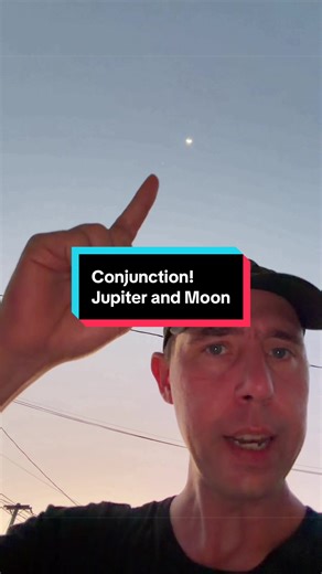 Jupiter & Moon Conjunction Through Telescope