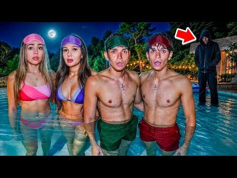 We Had a Sleepover in the Pool.. (Scary)