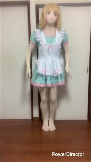 Blue maid costume. kigurumi cosplay