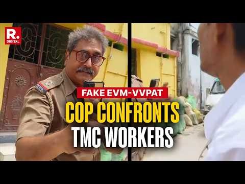 On Cam: Bengal Cop Confronts TMC Worker Over Alleged Fake EVM-VVPAT | West Bengal Elections