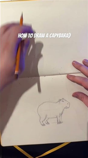 How to Draw a Capybara ✏️ | Cute Animal Drawing Tutorial #shorts