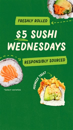 Level up lunchtime with $5 sushi Wednesdays, made-to-order sandwiches starting at $4.99 and fresh grab-and-go salads. | Sprouts Farmers Market