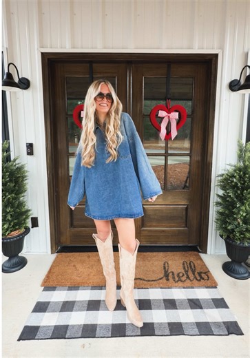 Stylish Winter Outfit with Comfy Cowgirl Boots