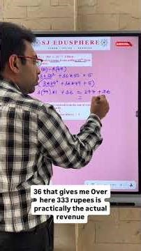Application of #Calculus difference in actual #revenue gained and #marginal revenue #SJEduSphere