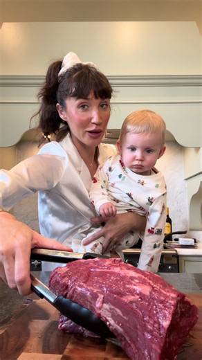 [AD] Landon’s first beef wellington… I love mine and Landon’s cooking time, it’s one of my favourite parts of the day! His talking is really coming a long but everything we say, we say it with food. 🤍 @Waitrose & Partners #HomeOfFoodLovers