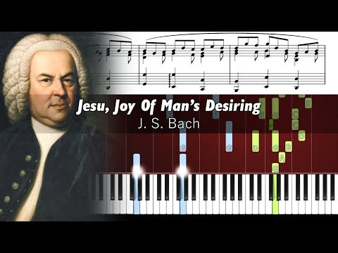 Bach/Hess - Jesu, Joy of Man's Desiring - Piano Tutorial with Sheet Music