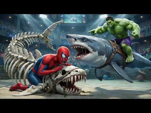 🦈🔥 SPIDERMAN vs HULK Underwater Shark Race – Insane Ocean Obstacle Challenge!