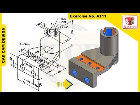 SolidWorks Tutorial for beginners Exercise A111