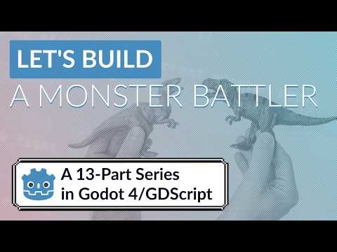 Let's Build a Monster Battler, the Series, the Intro: A gameboy-era Pokemon battle system in Godot 4
