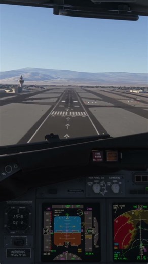 PMDG 737-900er arriving into Palm Spirngs KPSP #aviation #pmdg #landing #msfs2024