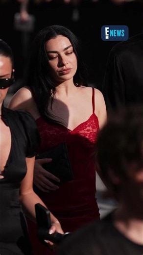 Charli XCX stuns at the Saint Laurent Menswear Spring/Summer 2027 show during Paris Fashion Week.