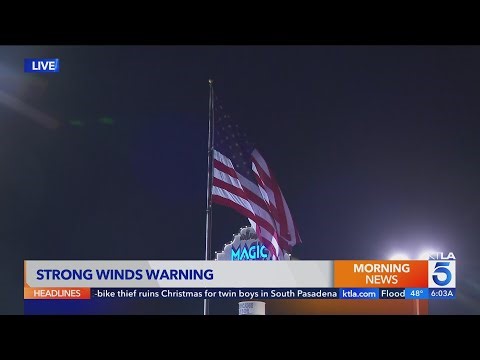 Parts of Southern California could see 85 mile-per-hour wind gusts Monday: National Weather Service