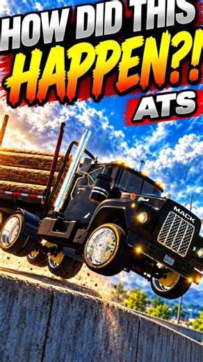 HOW Did My Truck Just FLY?! 😱 #ats #shorts #shortsfeed