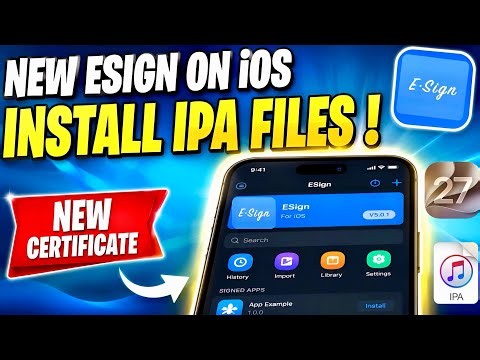 [NEW] Install ESign on iOS | Install IPA Files on iPhone & iPad ,No PC or Jailbreak (iOS 15–27 Beta)