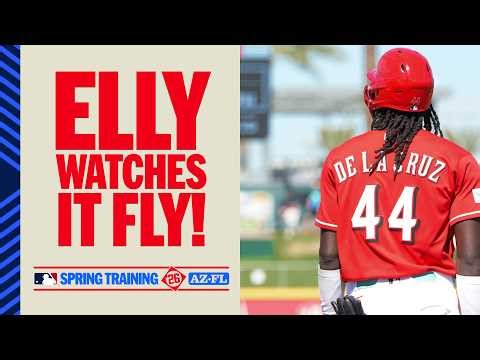 CRUSHED! Elly De La Cruz with a 438-foot homer to center 💪 | MLB Spring Training Highlights