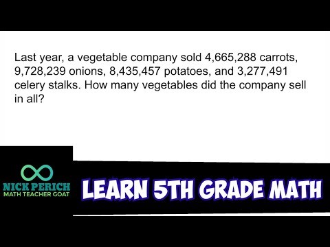 Learn 5th Grade Math - Word Problem Involving Adding Four 7-Digit Whole Numbers
