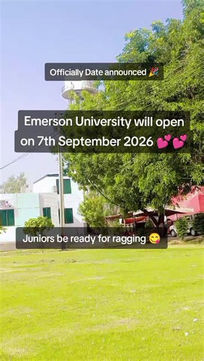 Emerson University opening date 7th September 2026 announced