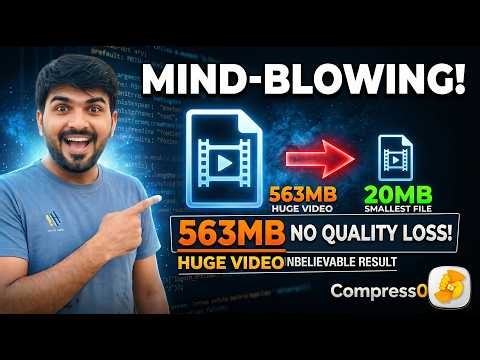 Turn 563MB Videos into Just 20MB – No Quality Loss! 🔥 | CompressO