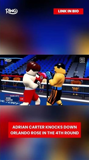 Carter KDs Rose 4th Round! 🥊 #theringpf #boxing #boxingchampion #prizefighterroblox #roblox