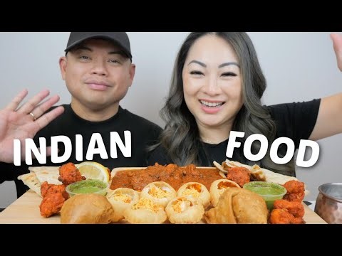 INDIAN FOOD Mukbang *Punjabi Chicken Masala, PURI with Chicken Pakora | N.E Let's Eat