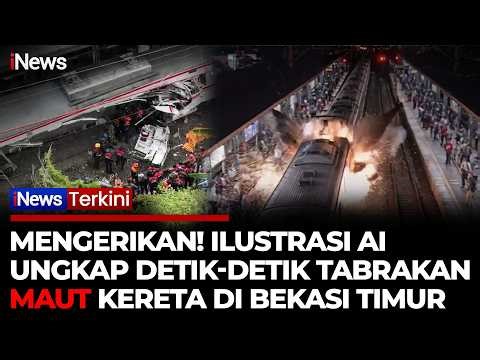 Ilustrasi AI Menggambarkan Detik-Detik Mencekam Tabrakan Maut Kereta di Bekasi Timur | iNews Terkini