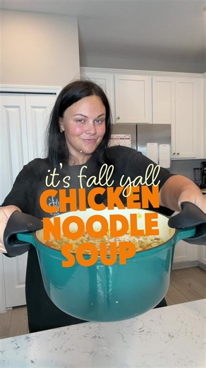 Homemade chicken noodle soup, all in one pot! This was exactly what my husband and I needed while feeling a little under the weather. Save it for a cozy night. 🥣 What I used: • 1 whole white onion, diced • 4 carrots, diced • 4 celery stalks, diced • Kinder’s Lemon Garlic seasoning • 3 chicken breasts • Kinder’s All Purpose seasoning • 2 (16-ounce) cartons Kettle & Fire chicken broth • 1 bay leaf • Salt and cracked black pepper, to taste • Sprouts wide egg noodles, as much as you like I also add