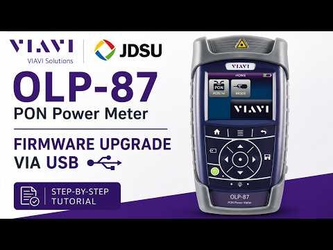 JDSU / VIAVI OLP-87 PON Power Meter Firmware Upgrade via USB | Step-by-Step Guide | SmartClass Fiber