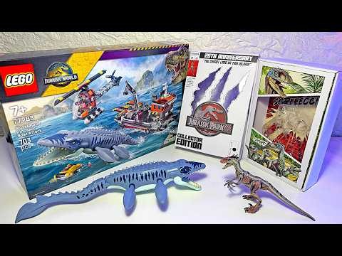 Unboxing New LEGO Mosasaurus & Hammond Collection Raptor