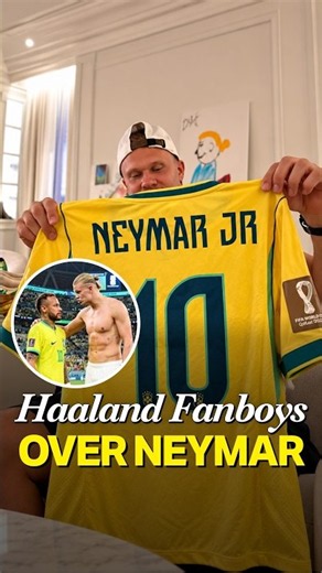 Erling Haaland flaunts Neymar's last jersey with the national team ever